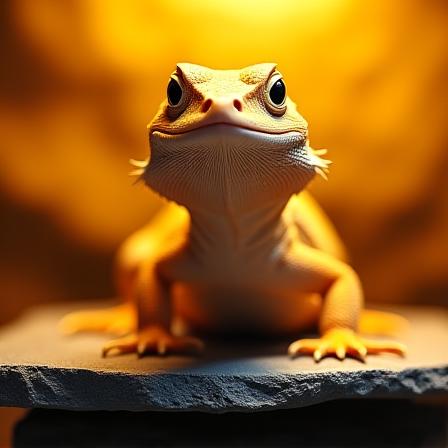Older bearded dragon basking